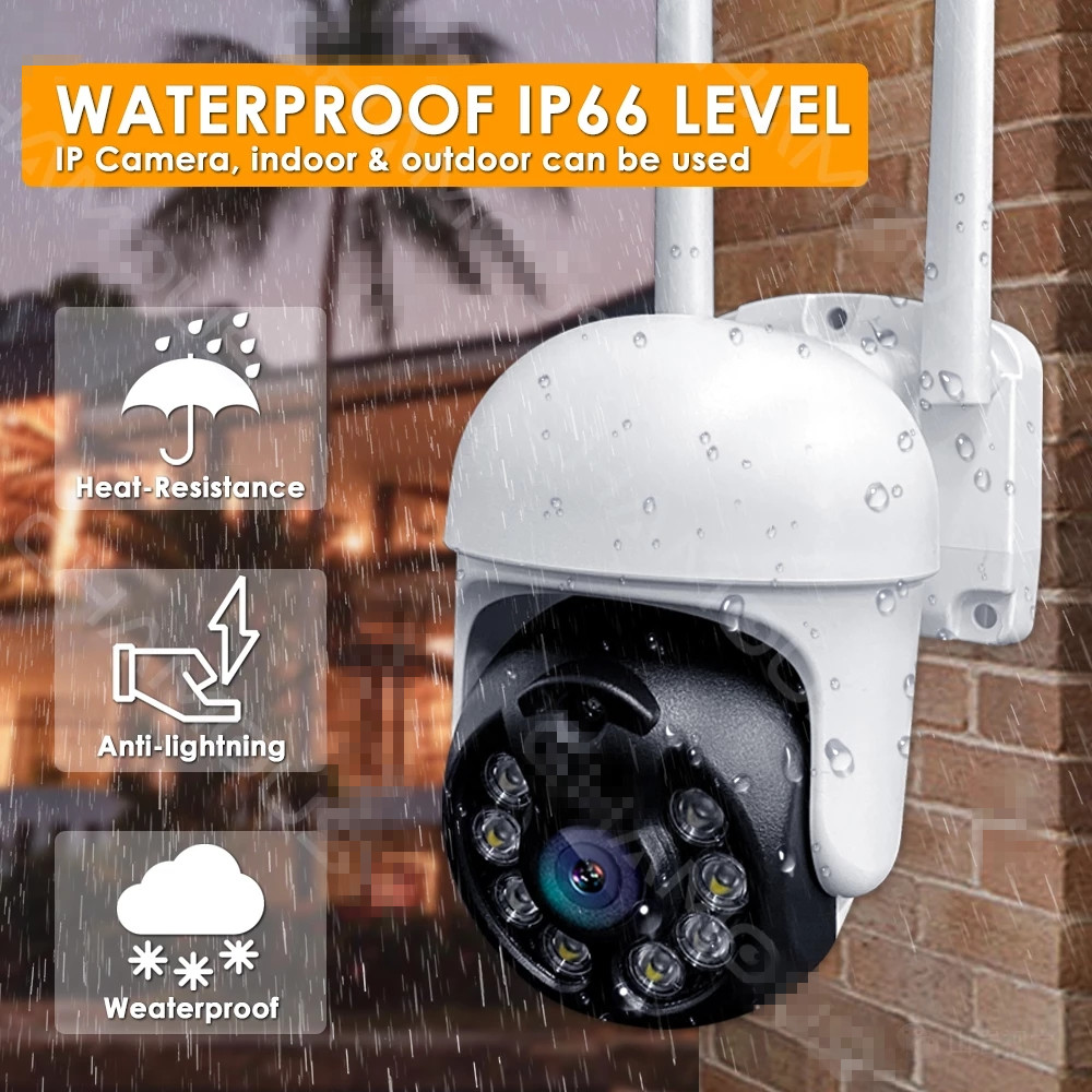 

IP Camera Outdoor WiFi Video Surveillance3MP CCTV Security 4X Digital Zoom Motion Detection 2MP