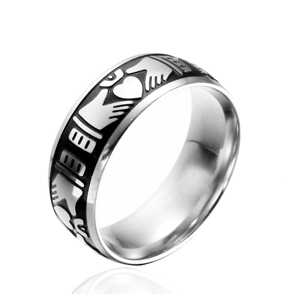 Delicate Ring Personality Jewelry Taobao Stainless Steel Heart-shaped Men&#039;s Titanium-image-711142877