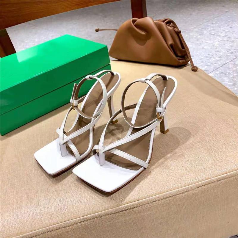 

Sandals Designer High Quality Women's Gladiator Heels Females Square Head Open Toe Clip-On Strappy Pumps Summer, Sandals 01