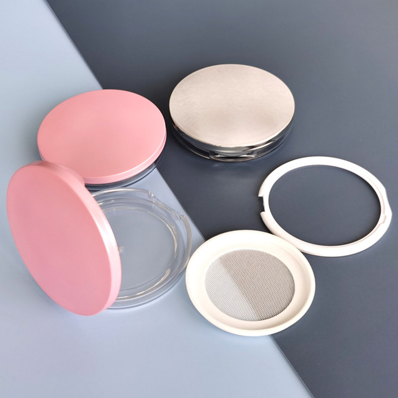 

Empty Refillable Bottle Cosmetic Jar Pot Loose Face Powder Sifter Case Blush Box Container