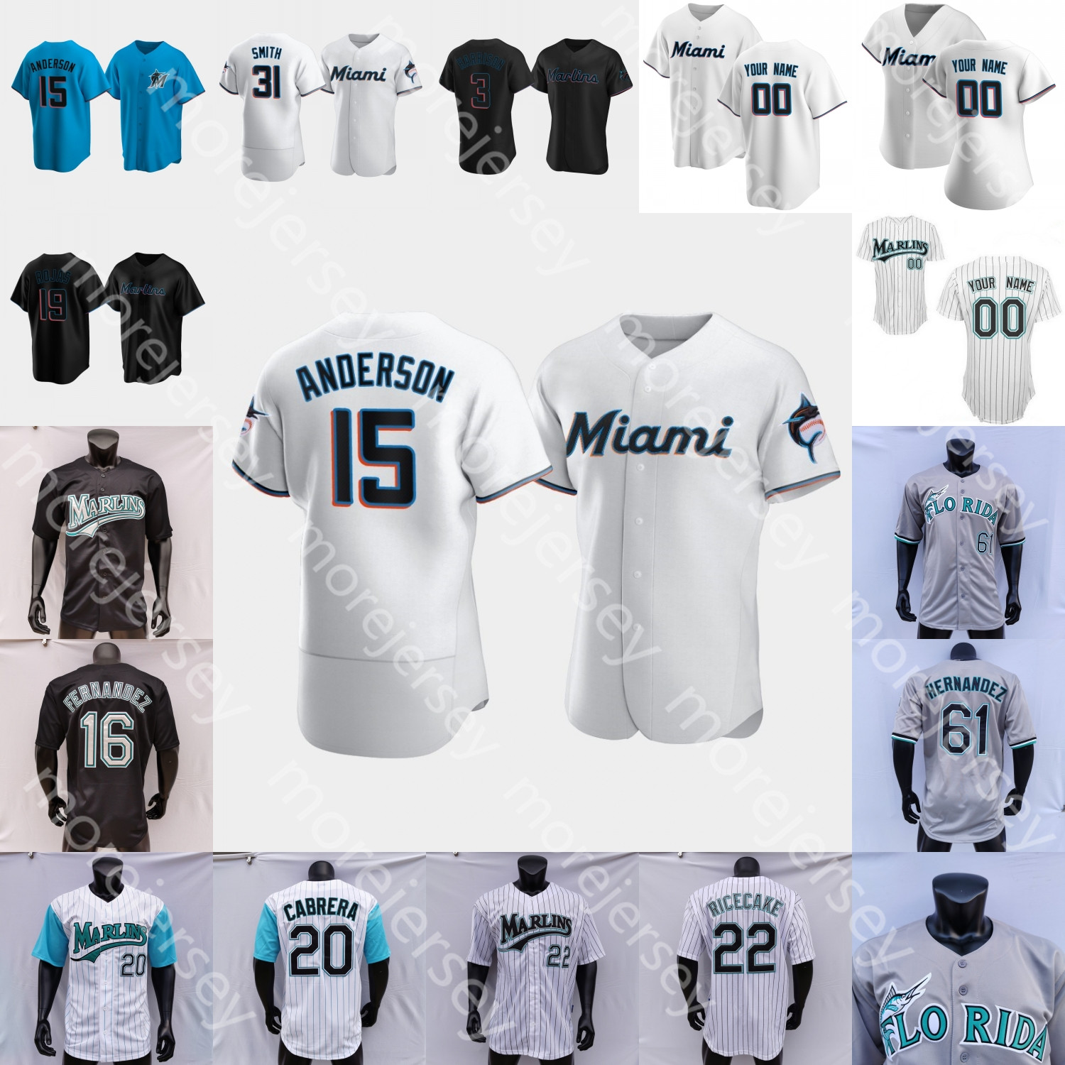 

Baseball Jesus Aguilar Brian Anderson Starling Marte Miguel Rojas Isan Diaz Jon Berti Jorge Alfaro Chad Wallach Jazz Chisholm Garrett Cooper Jose Devers Diaz, 2020 new player's versions white