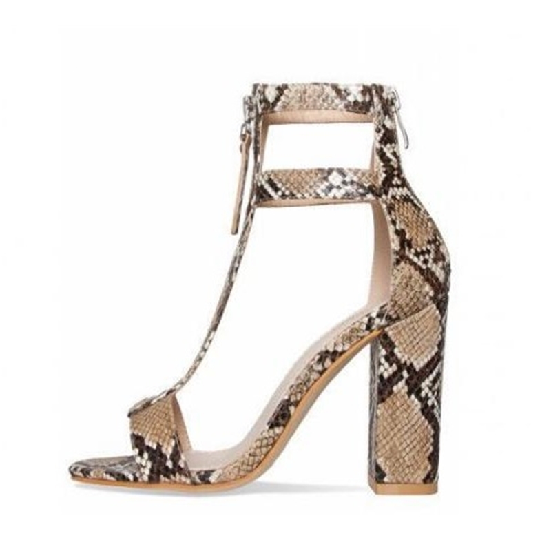 

sandals transportation of the summer drop woman cock marker black python pu zip front open foot leaps 100 millimetres party xpfm