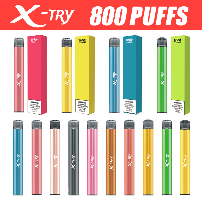 

2021 Electronic cigarette Tinoo x-try 3.5ml Disposable Device 800puffs Pods Empty Vape Pens St!k Starter Kits Carts Packaging PK bang xxl