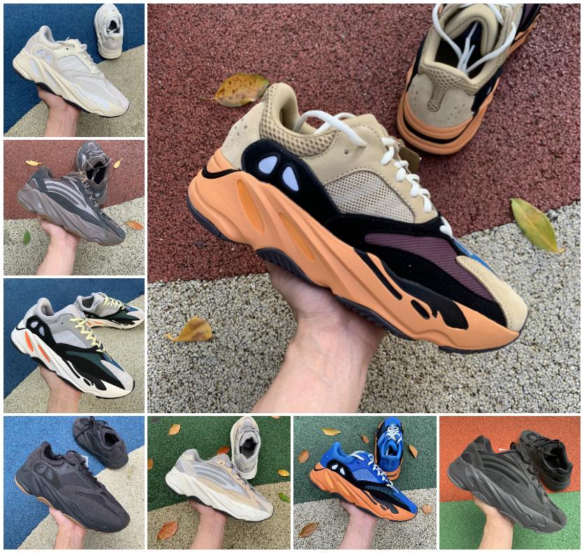 2021 Clay Brown Men Women Trainers Luxury designerRunning Shoes Top Quality 700 V2 Alvah Azael Kyanite brand Safflower Azareth Sports Sneakers size3