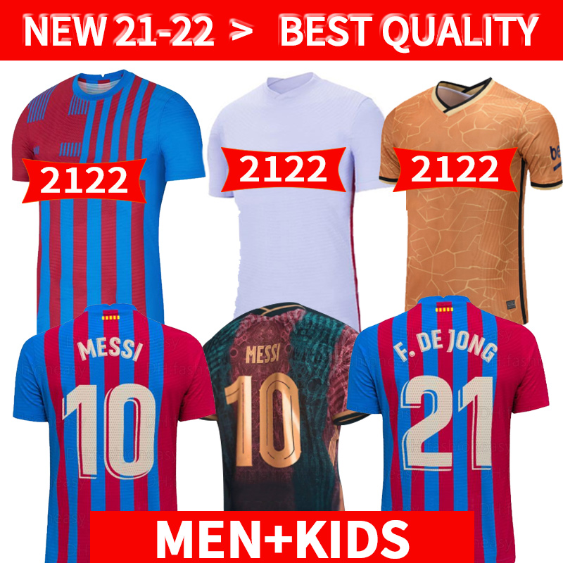 

Versión del jugador camiseta de fútbol MESSI BARCA 20 21 22 camiseta futbol ANSU FATI 2021 2022 GRIEZMANN F. DE JONG Camisetas de fútbol camiseta hombres kit, 2122 away
