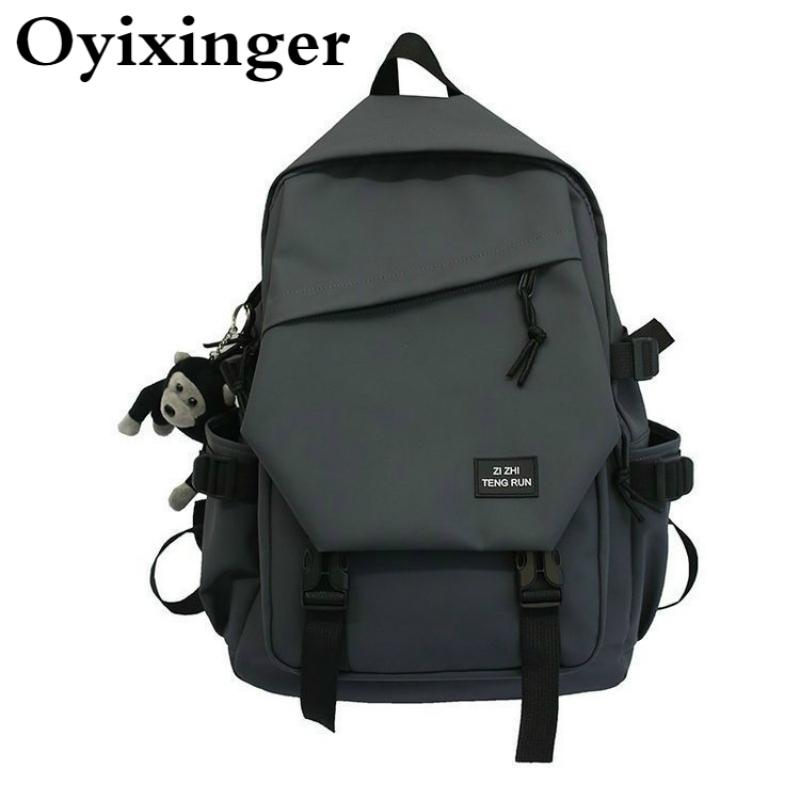 

Oxford Women Backpack Waterproof Schoolbag For Senior Students Fashion Multiple Pocket Travel Unisex
