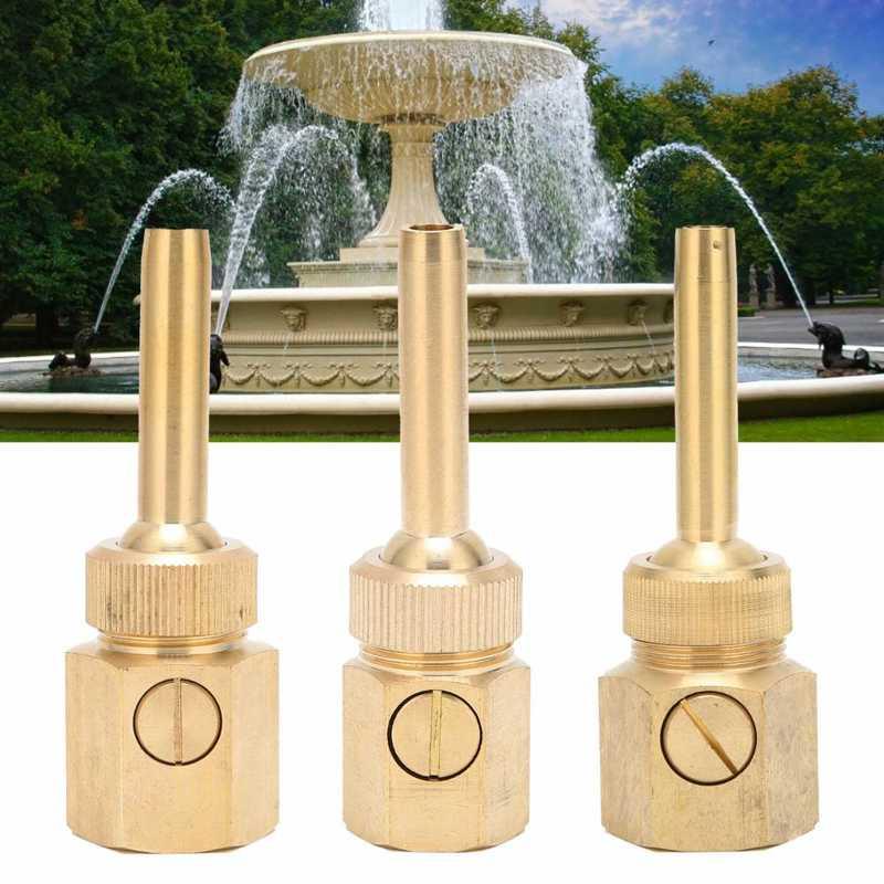 

Garden Decorations Brass 1/2" 3/4" DN25 Female Thread Water Column Fountain Nozzles Adjustable Spray Head For Landscape Pond Sprinkler