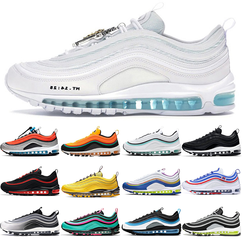 

new wholesale running shoes 97 97s sneakers mschf x inri jesus sky sunburst aurora green game loyal gradient fade easter sliver bullet red l
