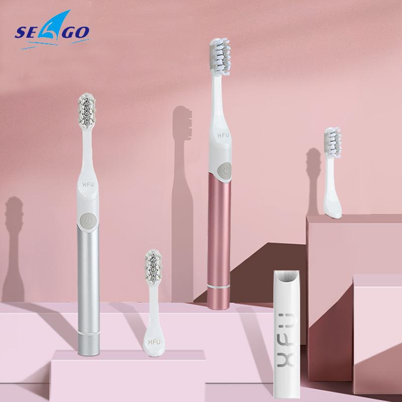 

Smart Electric Toothbrush Seago Sonic With Dust Cover Battery Power Tooth Brush Waterproof IPX7 Soft Bristles For Adult Gum Care