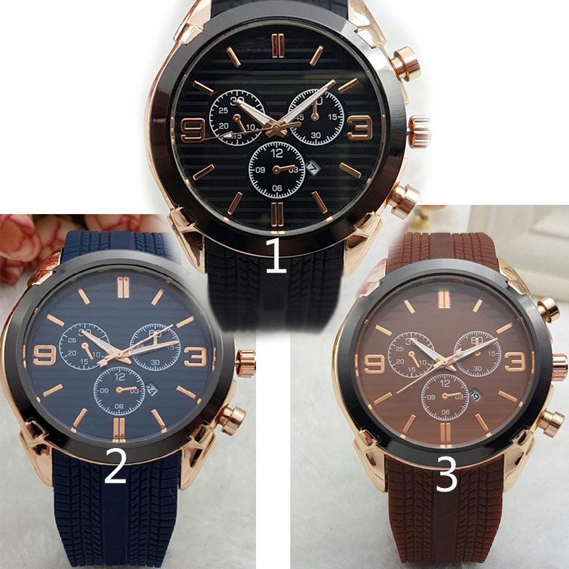 Mens Watches Silicone Relogio Masculino 45mm Military Sport Style Large Fashion Black Dial Unique Big Clock Luxury Wristwatch