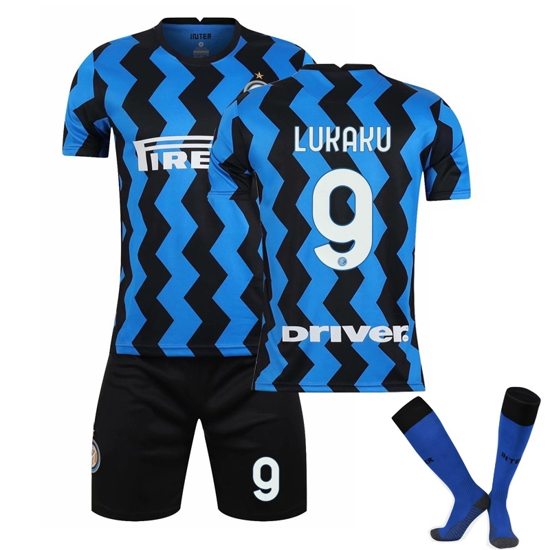 

2021 new inter No.9 Lukaku shirt with socks No.10 kit No, Gray