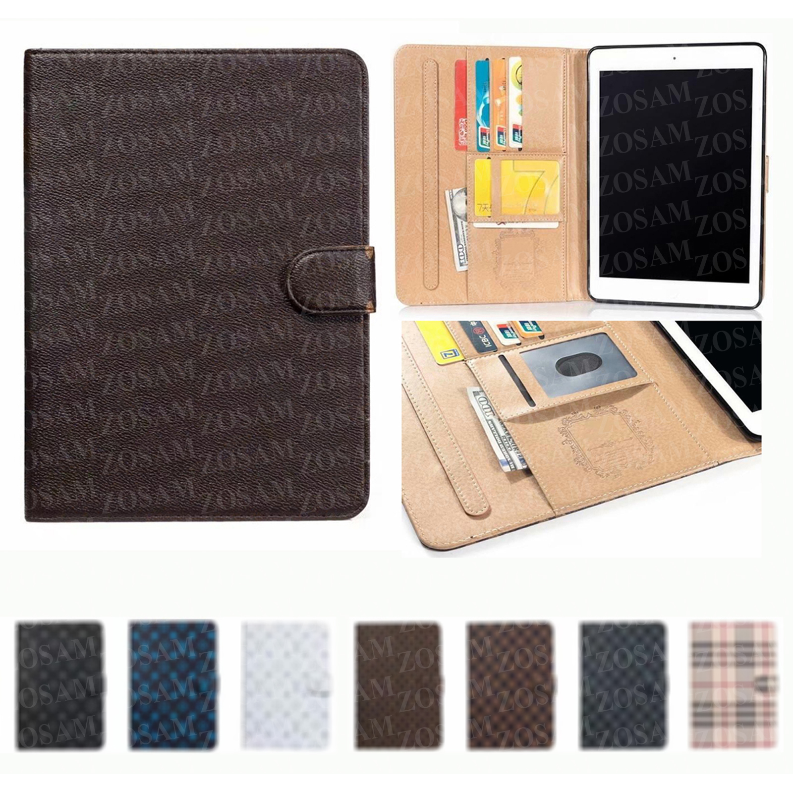 

Luxury Folio Wallet Tablet PC Cases For Apple iPad Pro 12.9 11 Ipad10.5 Mini 4 5 ipad5 ipad6 10.2 10.9 Air 1 2 3 Protection Smart Cover Case