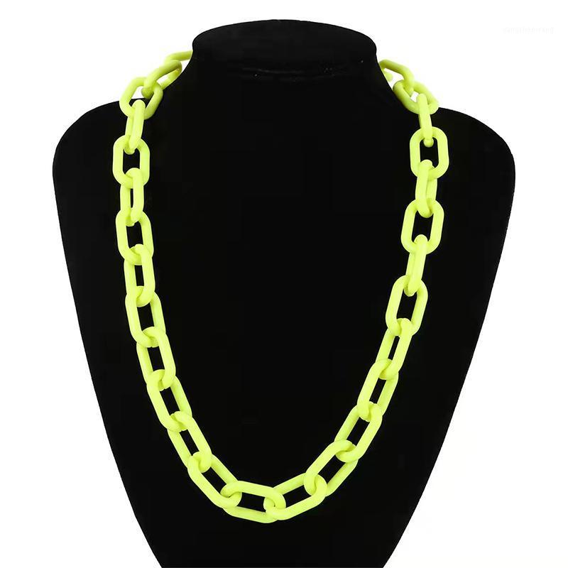 

Chains Aesthetic Acrylic Necklace For Women Streetwear Jewelry Sets,Vintage Korean Fashion Hip Hop Cuban Link Chain Goth Accessories.