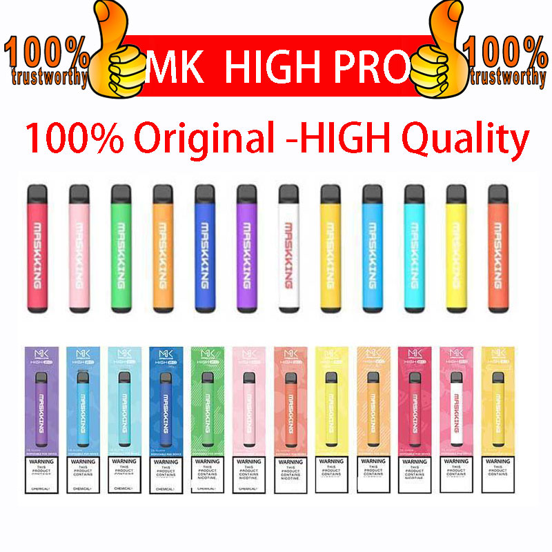 

100% Original Maskking High Pro 1000 puffs Cigarette Disposable Vape Pen Device Pod starter Kit Local MK E-Cig Best Quality