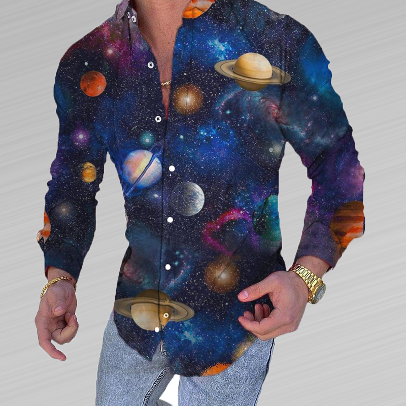 Factory price Clothing button up men shirt autumn printing shirts mens long sleeve chemise-image-727026957