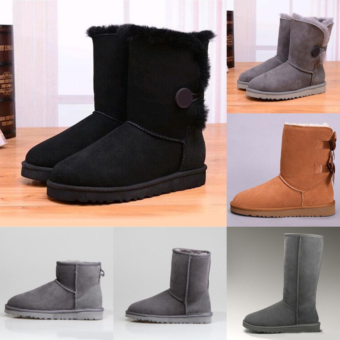

Hotting Sale Women Winter Snow Boots Fashion Australia Classic Short bootss Ankle Knee Bow girl MINI Bailey Boot SIZE US5 -US10, Not sold separately