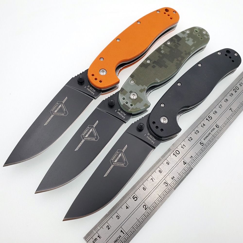 

5 styles Tactical Knifes RAT Ontario folding knife Adventure training AUS-8 blade G10 Handle outdoor EDC pocket survival knives