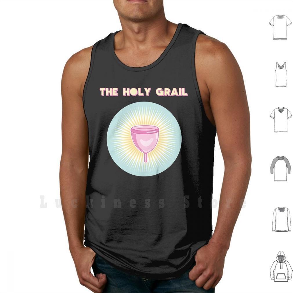 

the holy grail menstrual cup tank vest sleeveless menstruation pms bff friends geschenk present idea love, White;black