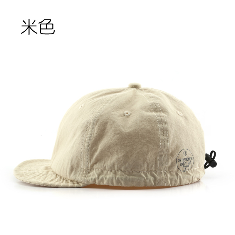 

Hat Female Spring and Summer Short Brim Solid Color Light Board Soft Top Embroidery round Baseball Cap Outdoor Male Sun Protection Sun-Poof, Yellow