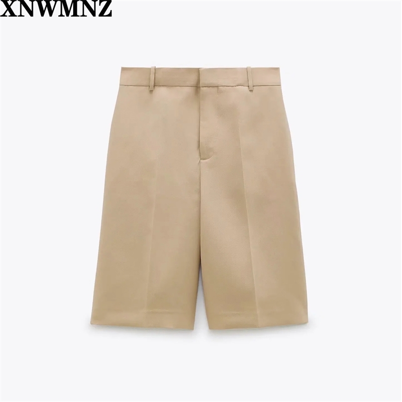 

Summer Casual Loose Straight Shorts Women Fashion Solid Short Elegant Pockets Female Ladies 210520, Yellow