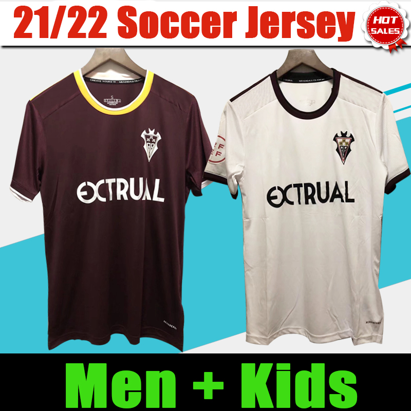 

Albacete Balompie Soccer Jersey 2021/2022 Adult White Soccer Shirt Short Sleeve Football Uniforms Kids Men S-2XL