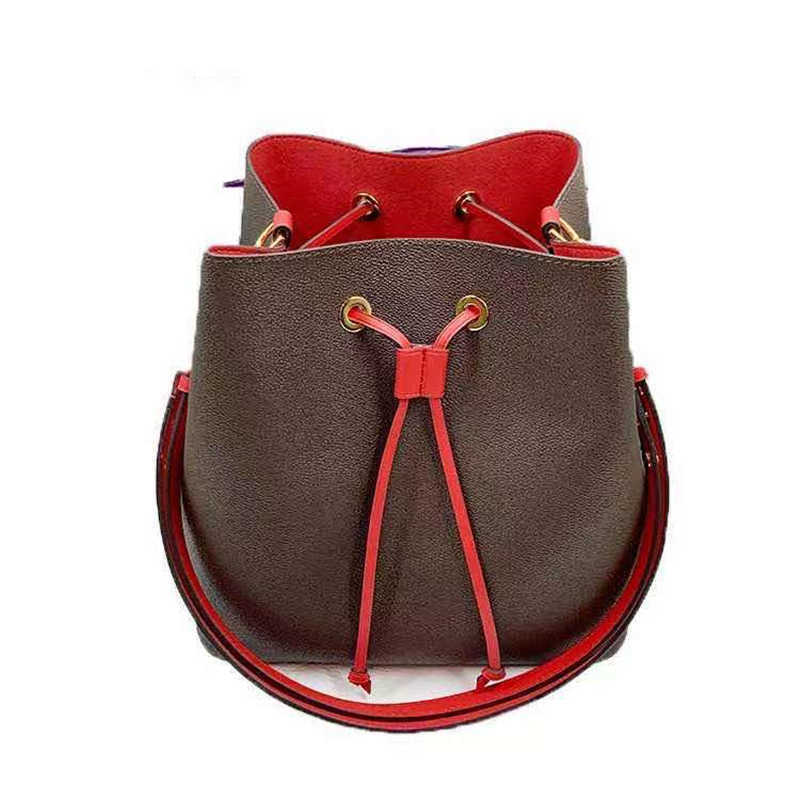 

Single Shoulder Crossbody bag luxurys designers Fashion Women's Bags old flower Totes Bucket Handbags Purses Women Brand Letter Genuine Leather wholesale, Beige