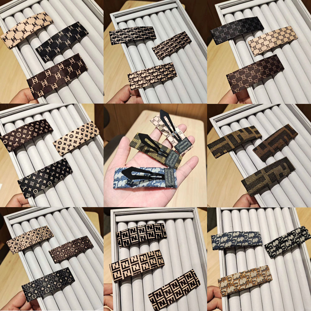

9styles Brand Fashion Designer Letter Print Headbands HairClips Barrettes Leather Headband Headwraps Headwear Accessories Hair Jewelry Women Girls