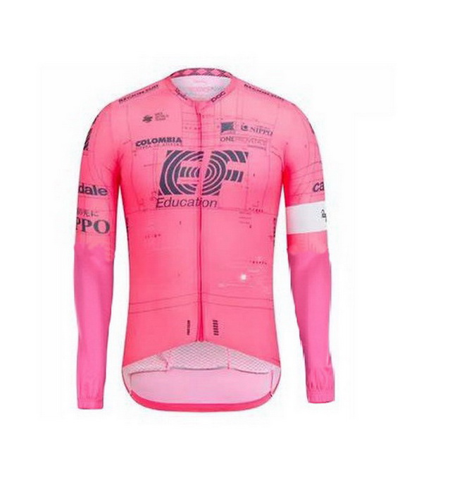 

WINTER FLEECE THERMAL Only CYCLING JACKETS CLOTHING LONG JERSEY ROPA CICLISMO 2021 EF EDUCATION FIRST PRO TEAM SIZE:XS-4XL, Black;red