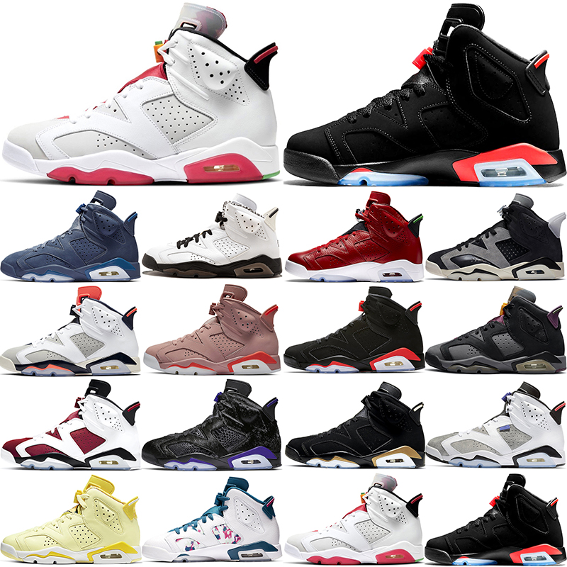 

new wholesale original 6s basketball shoes 6 men Aleali May Black Infrared Bordeaux Carmine DMP Flint Floral Hare Tech Chrome Tinker trainers sneakers us 13
