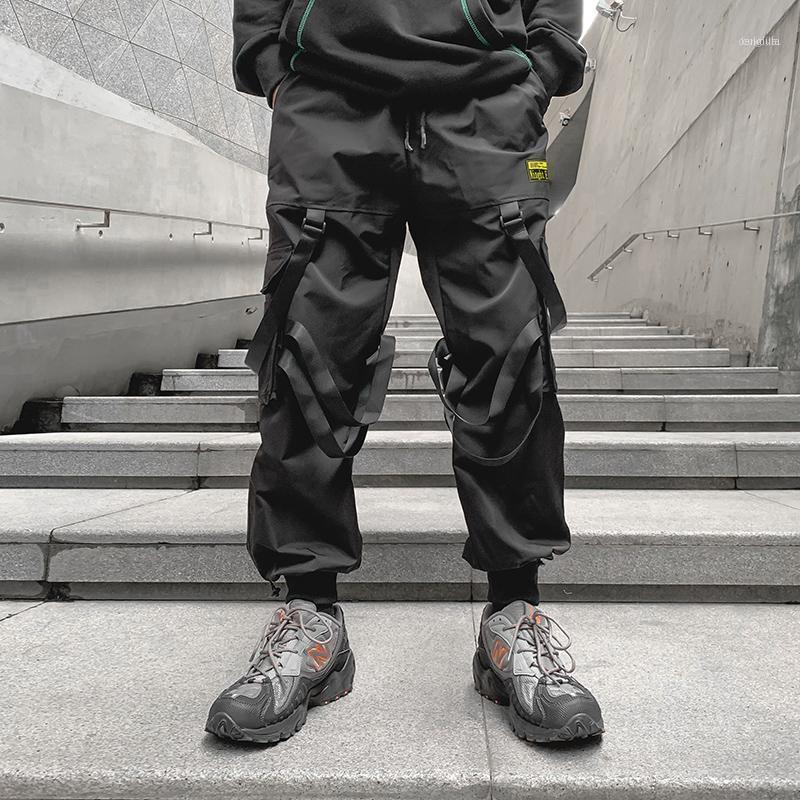 

Men' Pants Side Pockets Cargo Harem Joggers Trousers Fashion Casual1, Black