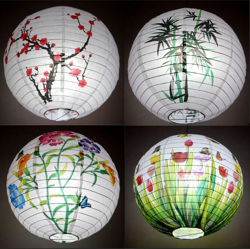 

2pcs/Lot 12" /30cm Flower Paper Lanterns Chinese Japanese Festival Retro Paper Lantern Balls Wedding Birthday Party Indoor/Outdoor/Stag