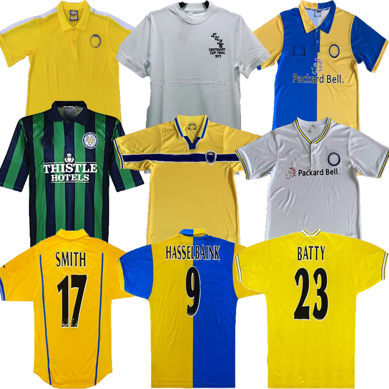 

1972 1996 1997 Retro LEEDS United HASSELBAINK Soccer Jersey 72 77 78 95 96 97 98 99 00 01SMITH KEWELL HOPKIN Classic ancient green Football, Black;yellow