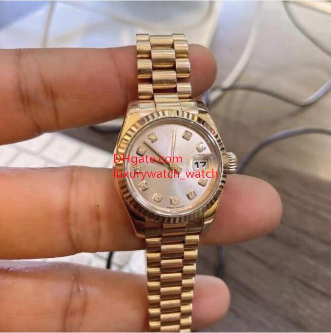 

Luxury Women Watches Big Magnifier 179171 179174 179175 26mm Sapphire Glass Mechanical Automatic Gold Steel Bracelet Ladies Watch Waterproof, Make waterproof