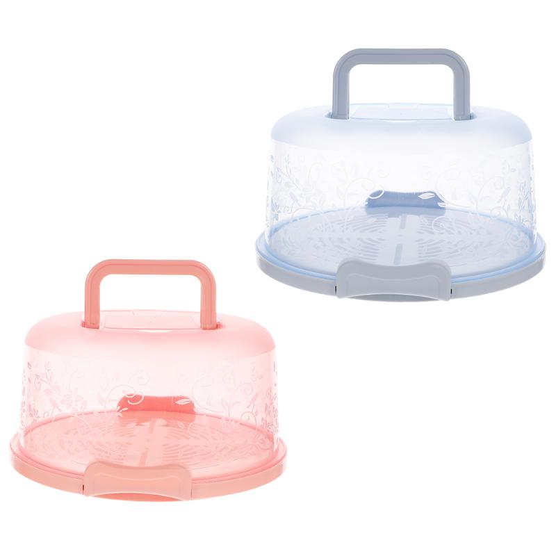 

Gift Wrap 2pcs Baking Cake Packing Boxes Handheld Dessert Cases (Pink, Blue)