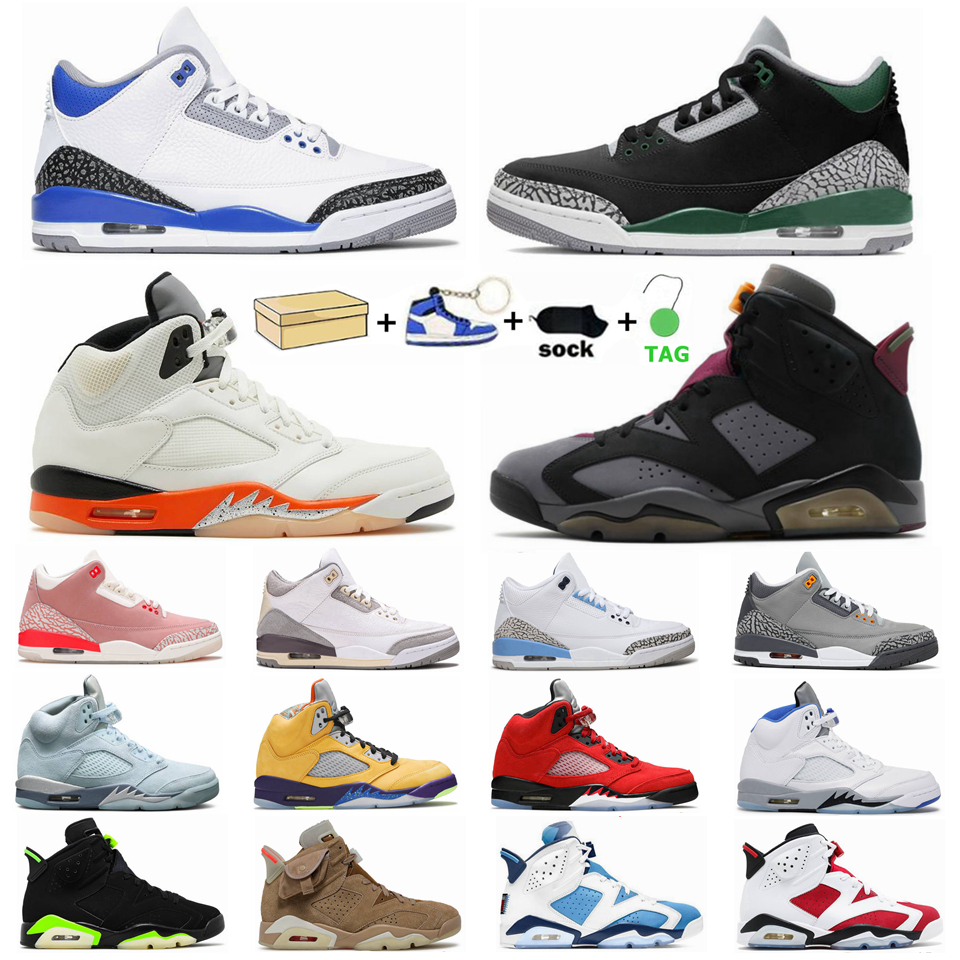 

Jumpman Racer Blue 3s Raging Bull 5s Bordeaux 6s Men Basketball Shoes Pine Green Rust Pink What The Stealth 2.0 Gold Hoops Carmine Sports Women Sneakers