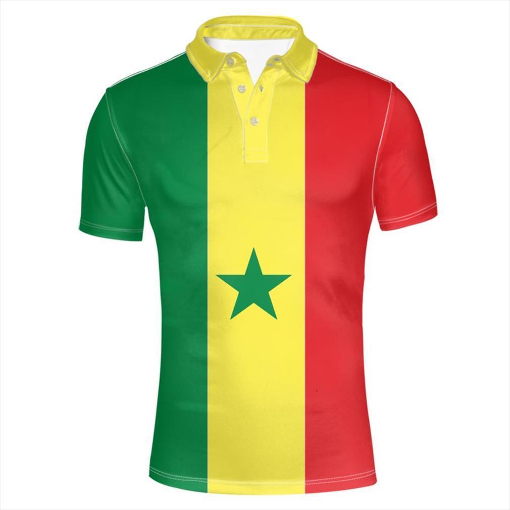 

senegal youth diy custom mens polos made name number sen nation flag sn french country college print p logo, White;black