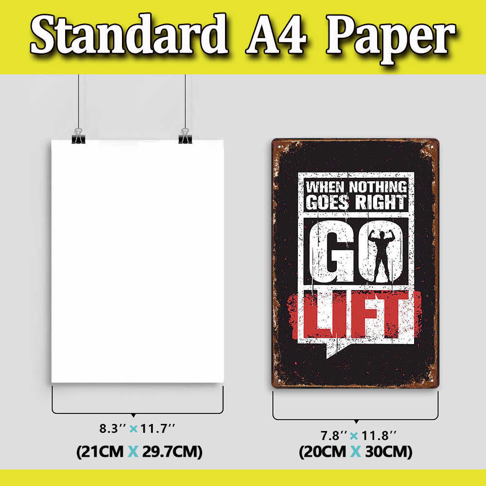 

House Rules Life Believe Love Worth Go Lift Tin Poster Metal Sign Home Decor Wall Art Painting 20*30 CM Size LA-26