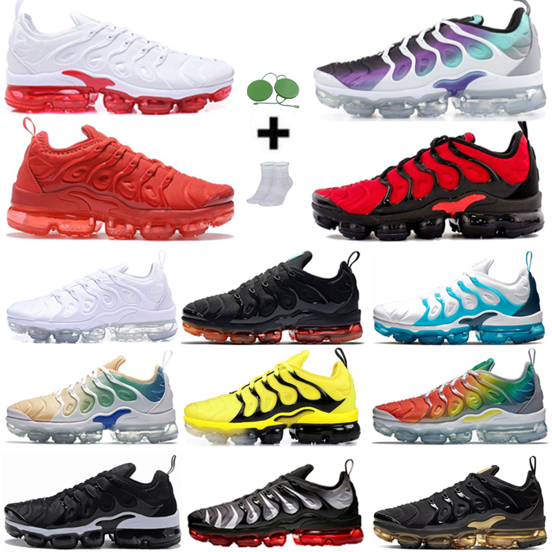 

Running shoes Plus men women Triple white bred Psychic Pink Blue Fury Hyper Violet Cool Grey core black Aurora Green sneakers trainers sport size 36-45