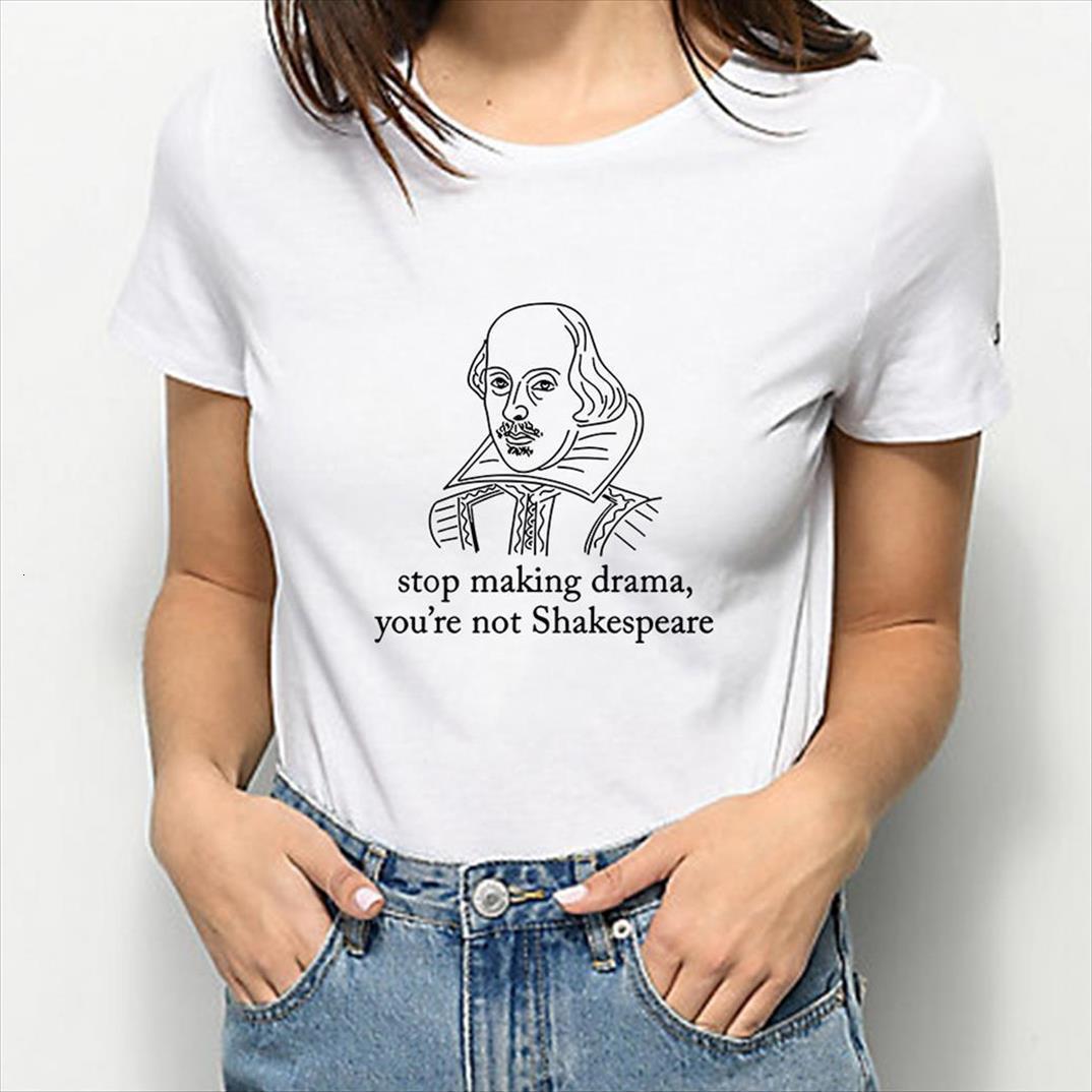 

smaking drama you are womens t shirt not shakespeare graphic vintage summer tie dye white o neck