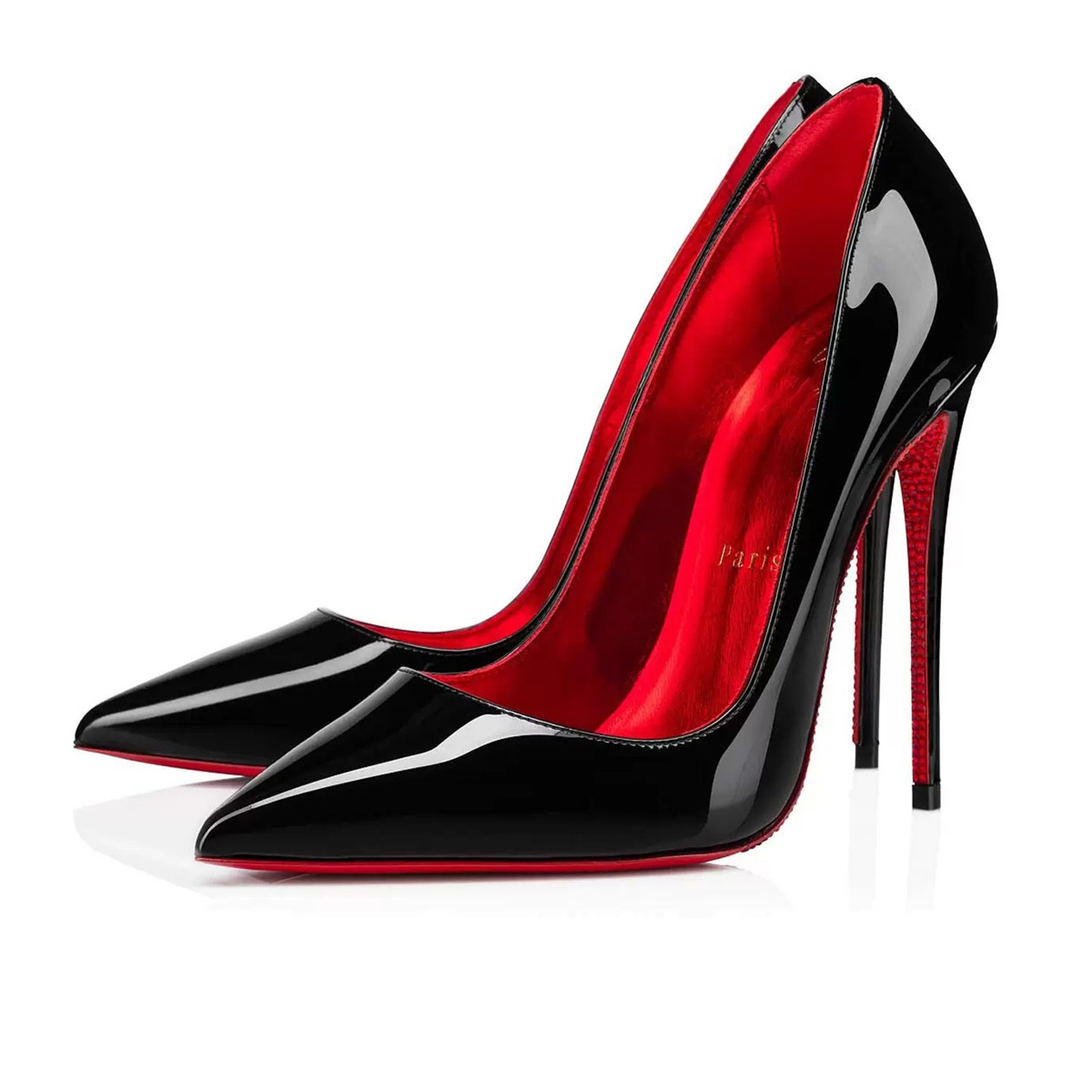

2021s Newstyle Women Sandals pumps red bottom high heel rhinestone soles suola so-kate reds sole sandal platform strap pointed toe Shoes wed, Black