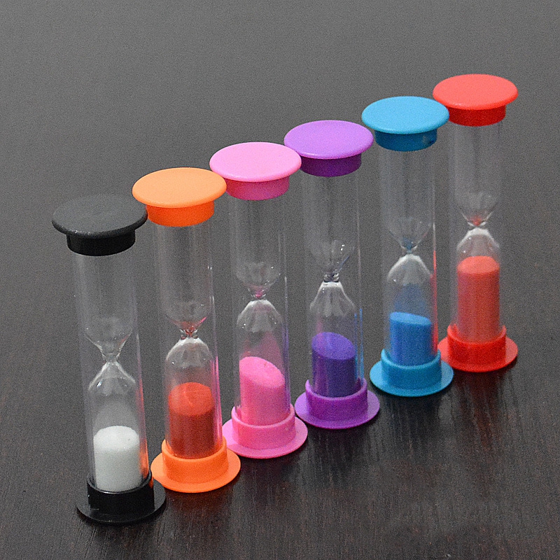 

1/2/3 Minutes Mini Hourglass Sandglass Kitchen Timer Clock Colorful Plastic Sand Glass Sands Clocks Home Decoration 8 Colors WLY BH4732