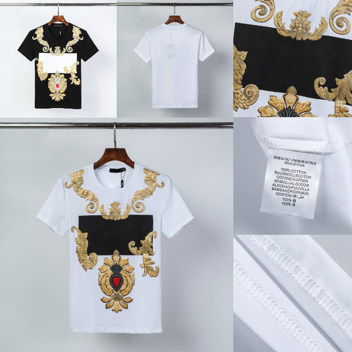 

New fashion running peripheral short sleeve tee Tshirt mens and women's lovers printed men's t-shirt backing Designer, White;black