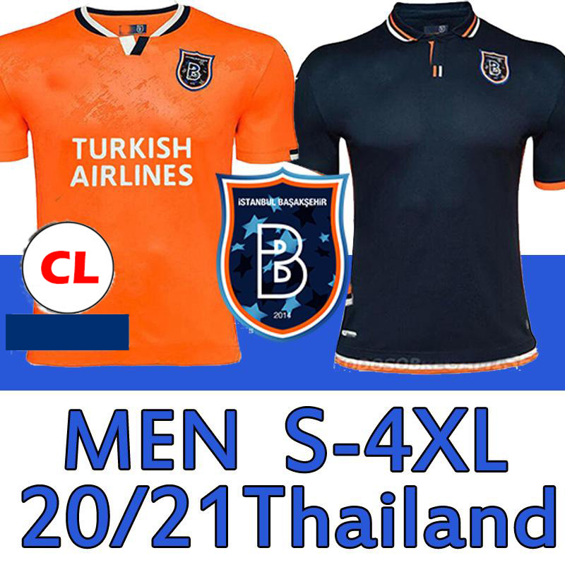 

Istanbul Basaksehir FK Soccer Home Orange 20 21 Futbol Jerseys With patch maillot de foot VISCA RAFAEL DMEBA BA Kahveci Football Shirt, 1 home