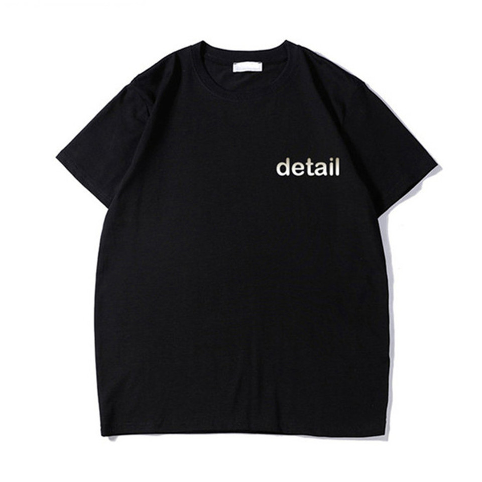 

2021 Fashion mens t shirt summer Short sleeve top European American printing T-shirt men women 5 colors with Brand size S-2XL, White;black