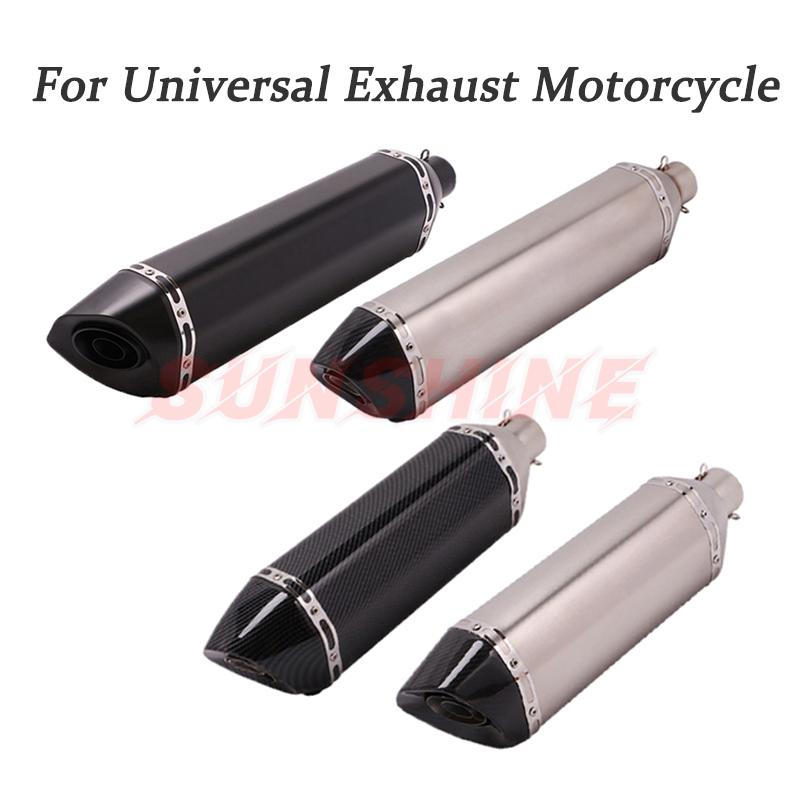 

Motorcycle Exhaust System 470mm 570mm Pitbike Muffler Escape Moto Carbon Fiber Pipe Modified Motorcross For TMAX530 TMAX 500 530 AK550