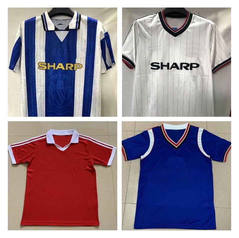 

1983 away Retro Edition United white Soccer Jersey 1984 1980 Manchester Home Red Soccer Shirt 94/96 UCL final match utd Football uniform