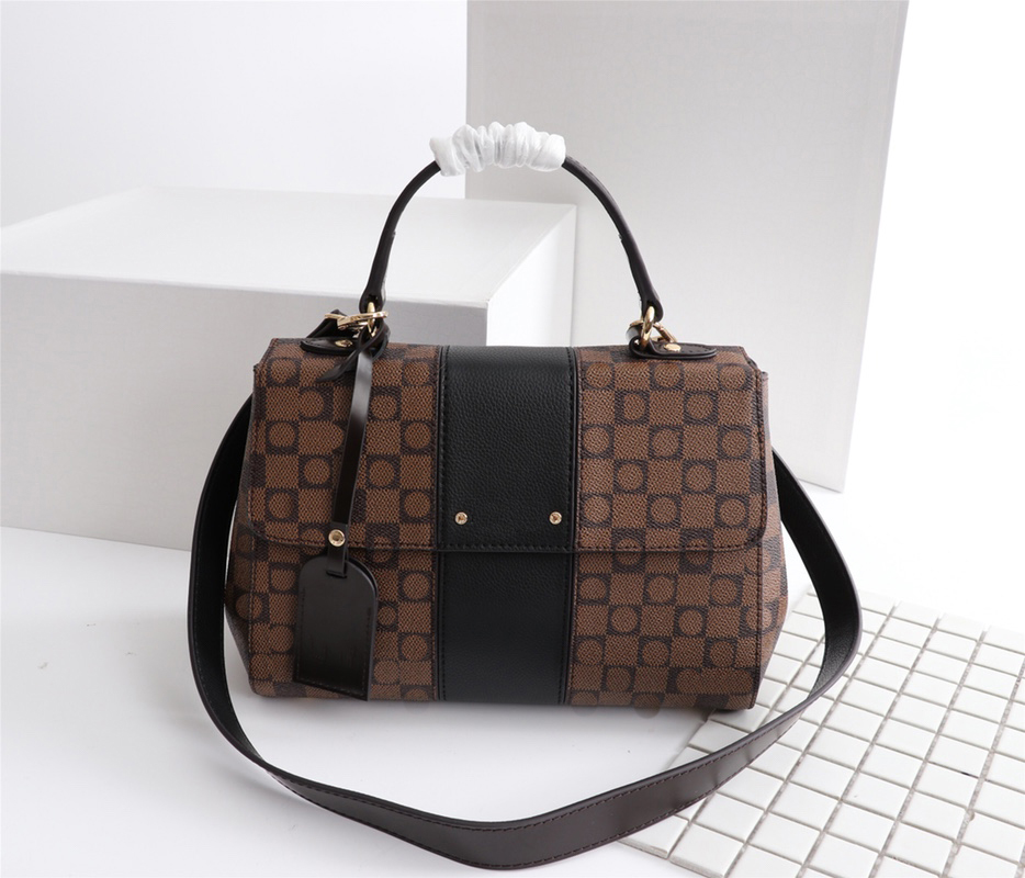 

Cluny BB Designer Shoulder Bag for Women Luxury Lady Handbag Fashion Top Hand Handle Totes Brown Old Flower Plaid Leather Strap Woman Crossbody Bags Hobo Purse M42939, Plaid black