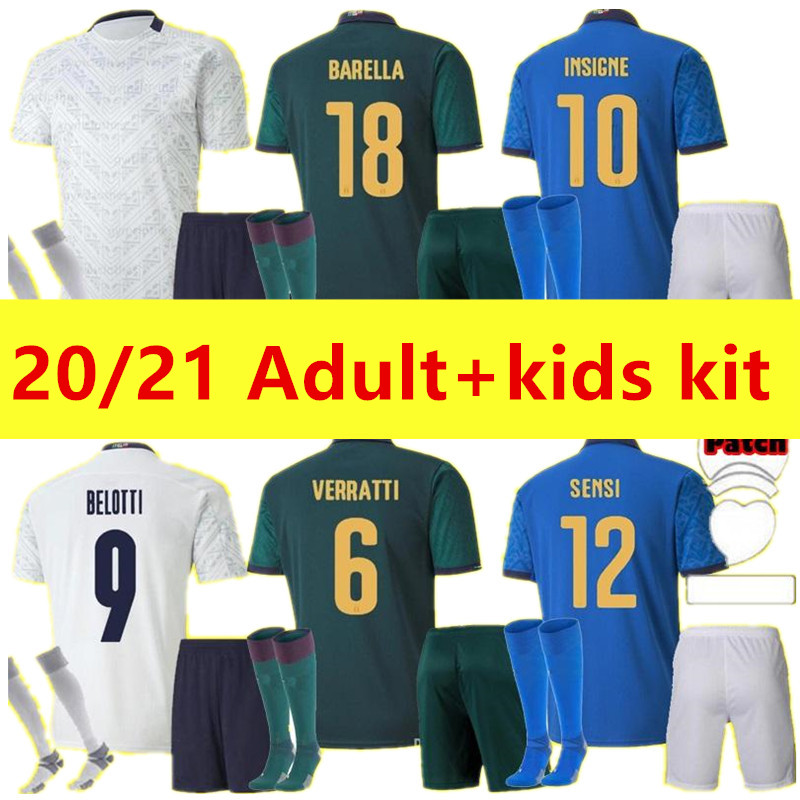 

Italy 20 21 soccer Jersey home away 3rd JORGINHO EL SHAARAWY BONUCCI INSIGNE BERNARDESCHI Adult men + kids kit Youth child 2021 2022 FOOTBALL SHIRTS, Black;yellow