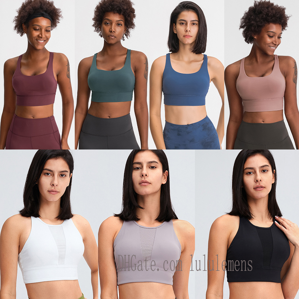 

tanks yoga bra gym align training top tops tank cross back plastic sports underwear women gather vest running fitness