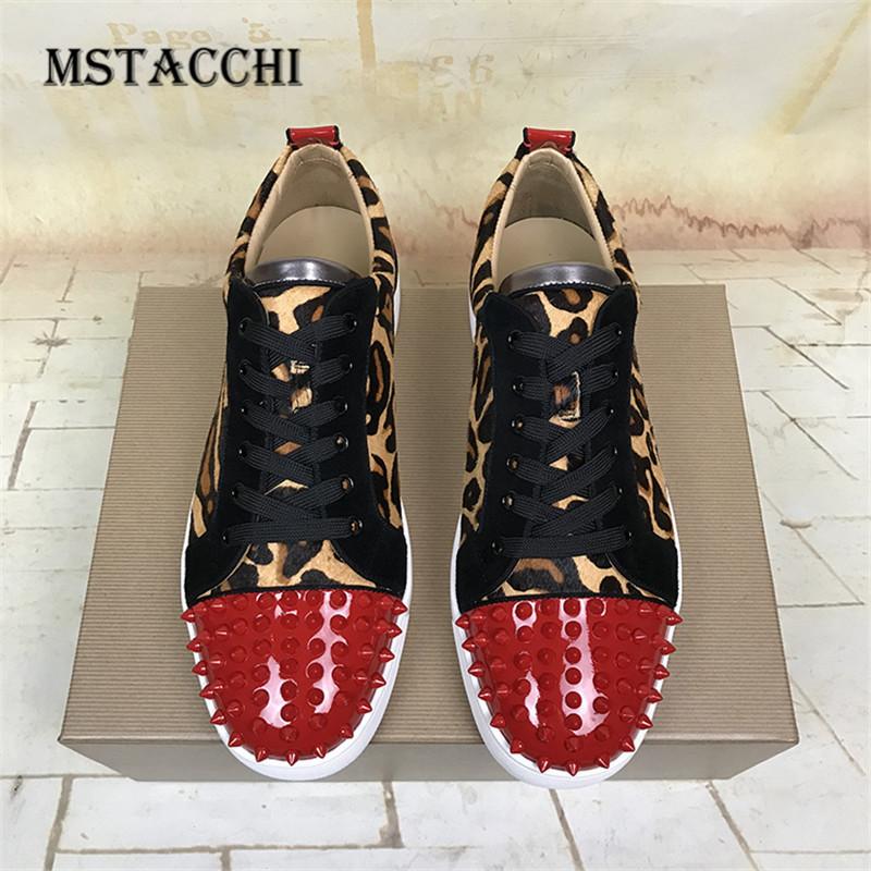 

MStacchi High Quality Cow Suede Male Sneakers Fashion Mixed Colors Rivet Cross-tied Flat Wearproof Non-Slip Men's Walking Shoes Dress, Black